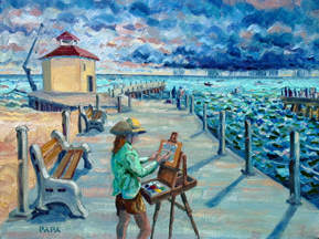 Artist at the Boynton Inlet