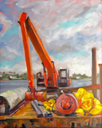 Construction at Boynton Inlet Park 2014 by Elfrida Schragen