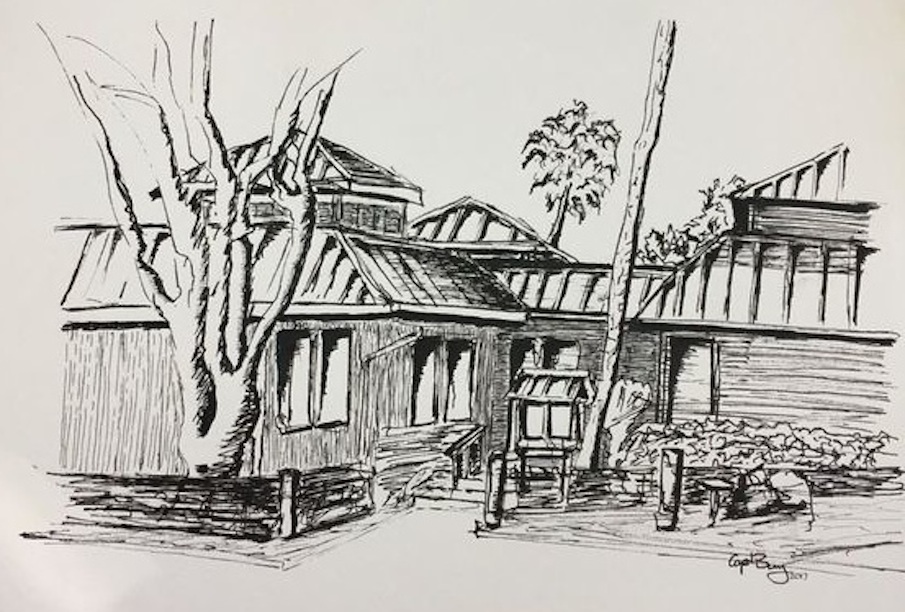Captain Barry Drawing at Old Floresta