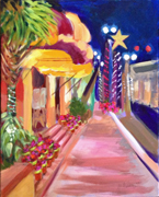 Evening painting by the Colony Hotel in Delray Beach