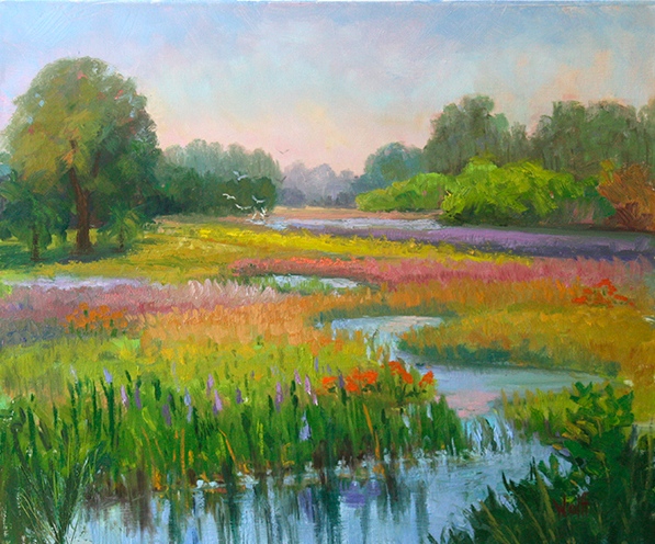 Lavender Fields at Loxahatchee by Sheila Wolff